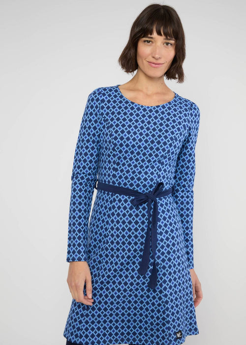 Blutsgeschwister Kleid "Très Charmeuse" blau/gemustert