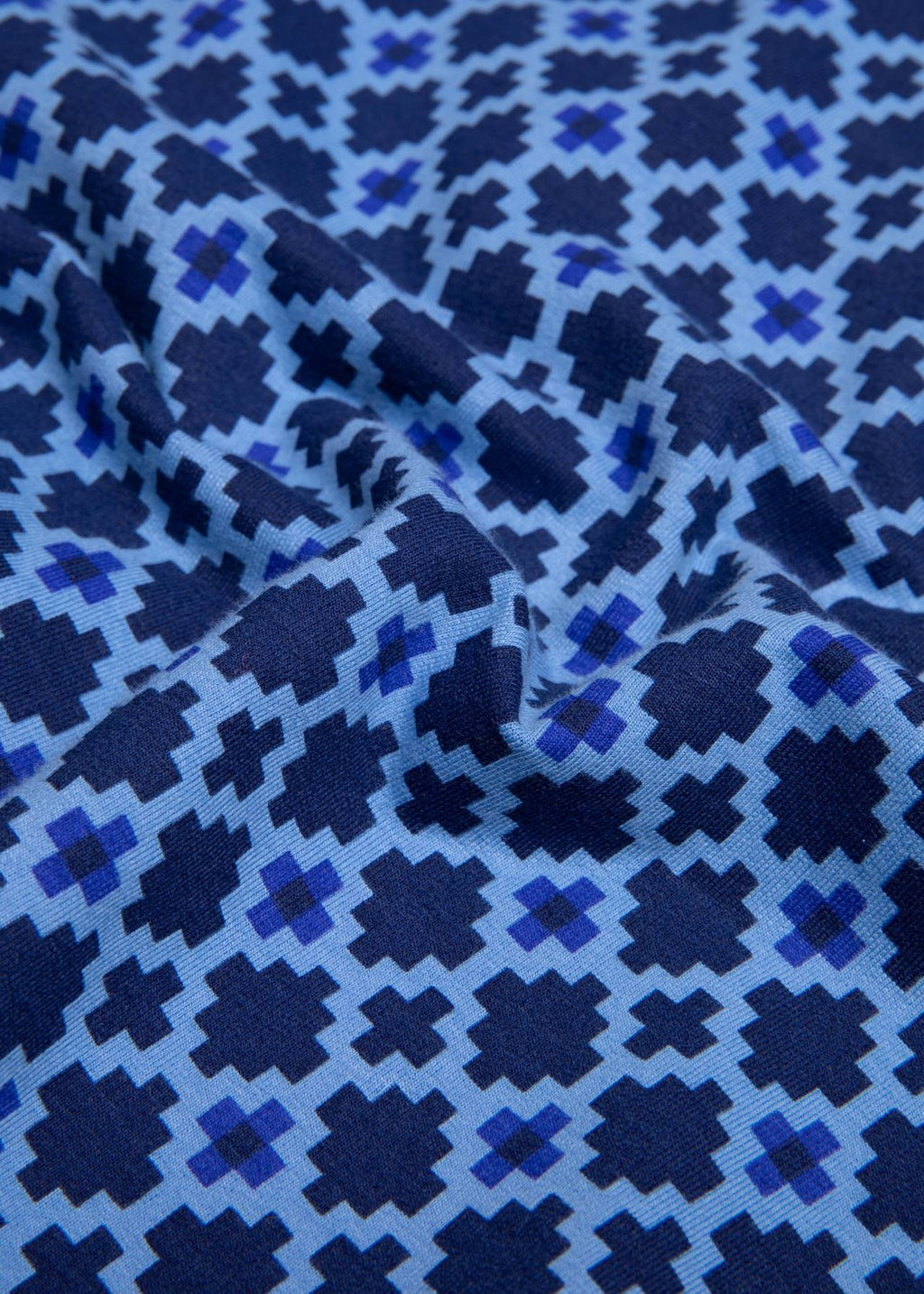 Blutsgeschwister Kleid "Très Charmeuse" blau/gemustert
