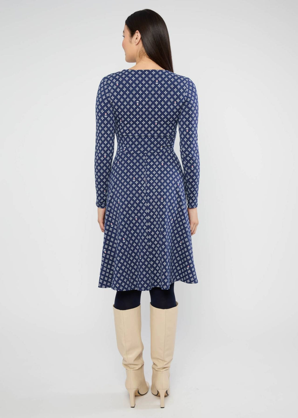Blutsgeschwister Kleid "Shalala Tralala" grün/petrol gemustert