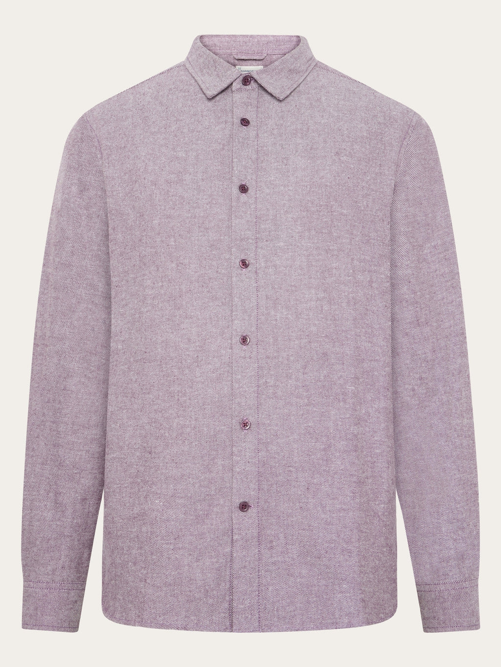 Knowledge Cotton Hemd berre/creme Struktur