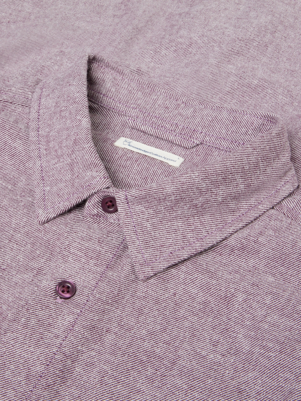 Knowledge Cotton Hemd berre/creme Struktur