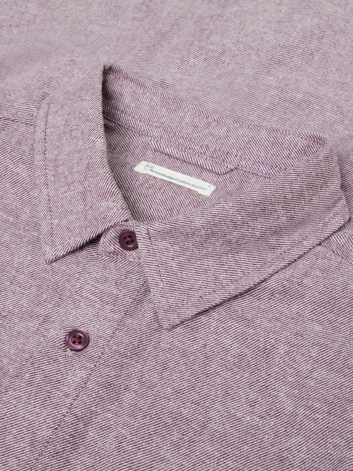 Knowledge Cotton Hemd berre/creme Struktur