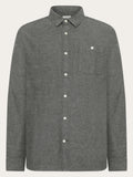 Knowledge Cotton Hemd grün/fishbone