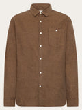 Knowledge Cotton Hemd schoko/fishbone