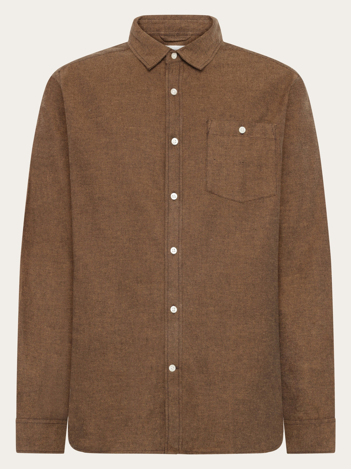 Knowledge Cotton Hemd schoko/fishbone