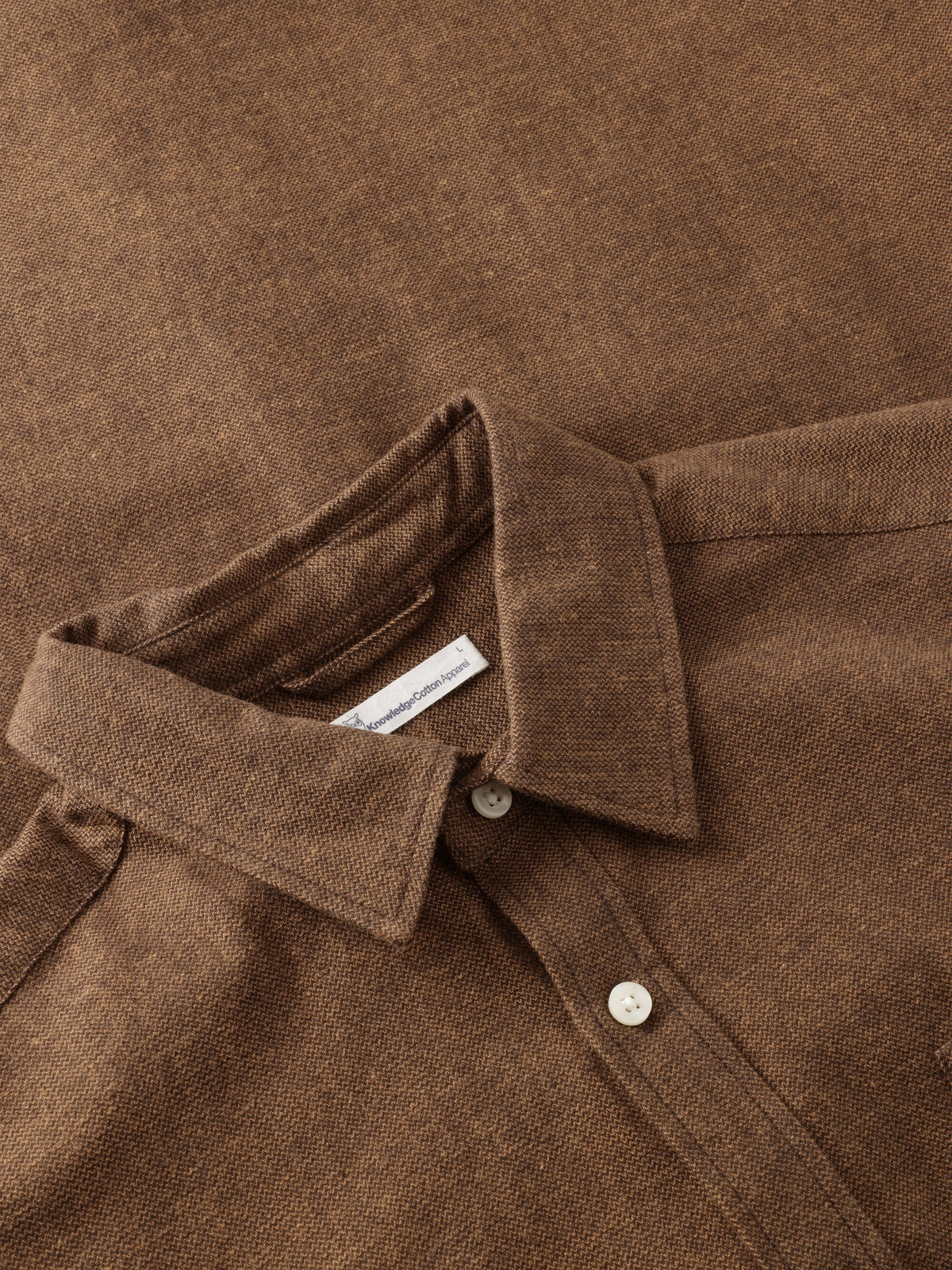 Knowledge Cotton Hemd schoko/fishbone