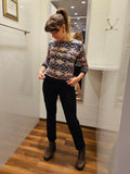 Miranda Merra Shirt mit Bündchen 3/4 Arm "Farbgeflüster" bunt/gemustert