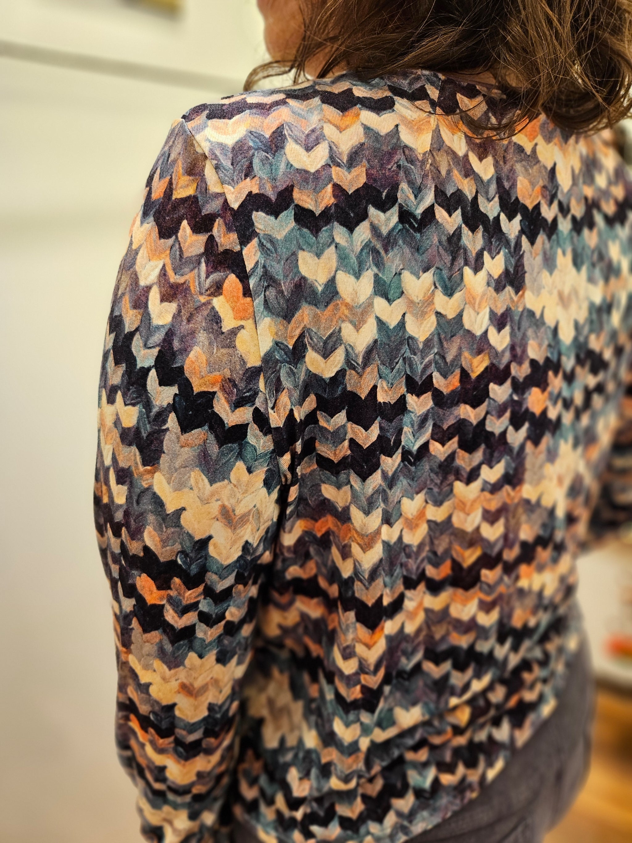 Miranda Merra Shirt mit Bündchen "Farbgeflüster" bunt/gemustert