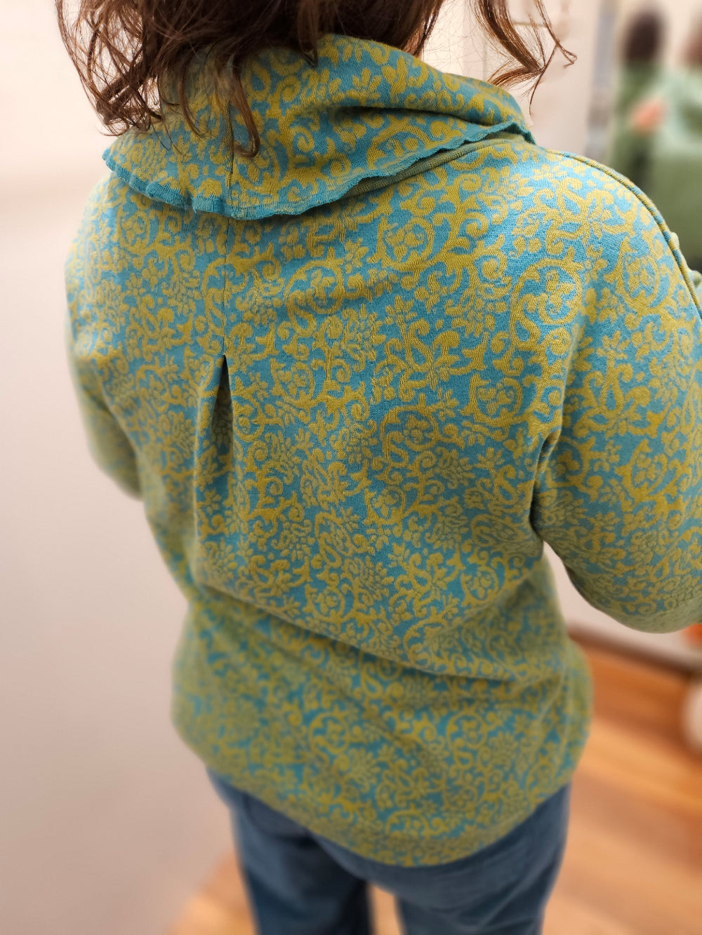 Miranda Merra Pullover mit Schalkragen grün