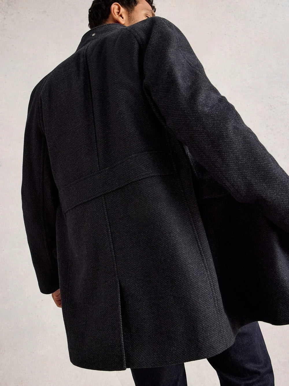 White Stuff Wollmantel mit herausnehmbarer Weste anthrazit