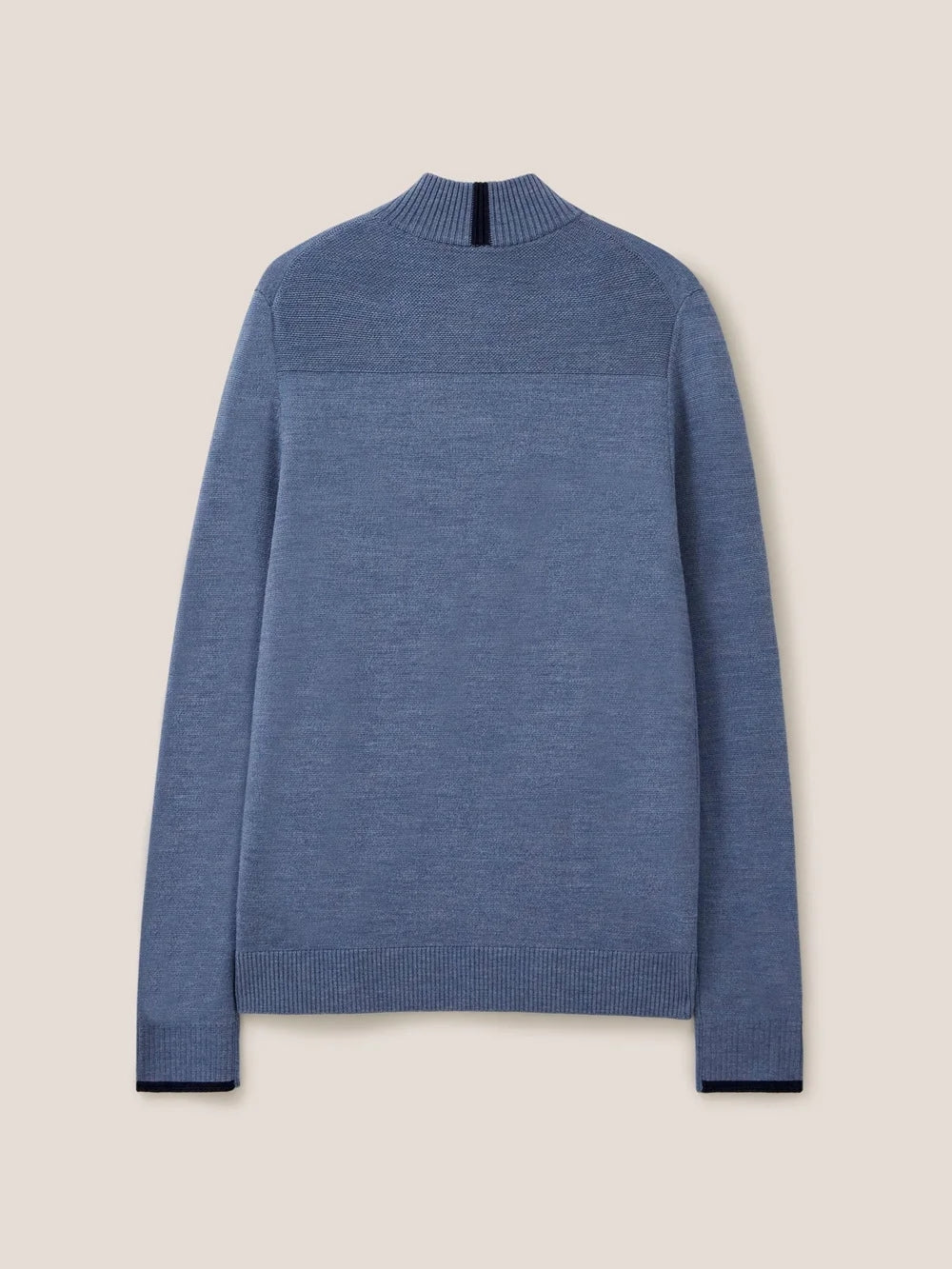 White Stuff Pullover aus Wolle mit Trichterkragen blau