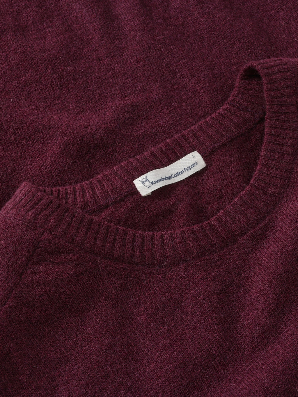 Knowledge Cotton Pullover aus Wolle wine