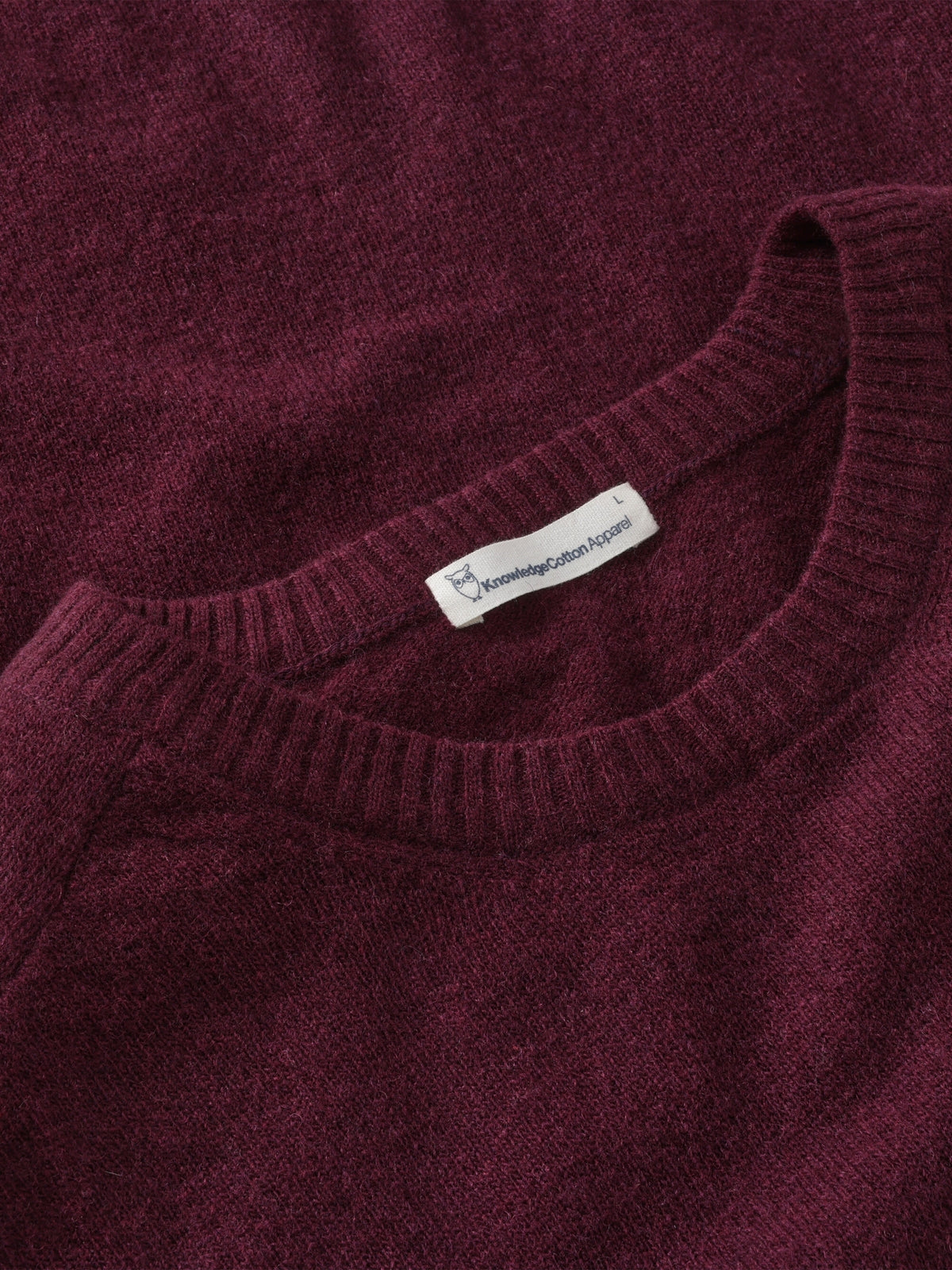 Knowledge Cotton Pullover aus Wolle wine