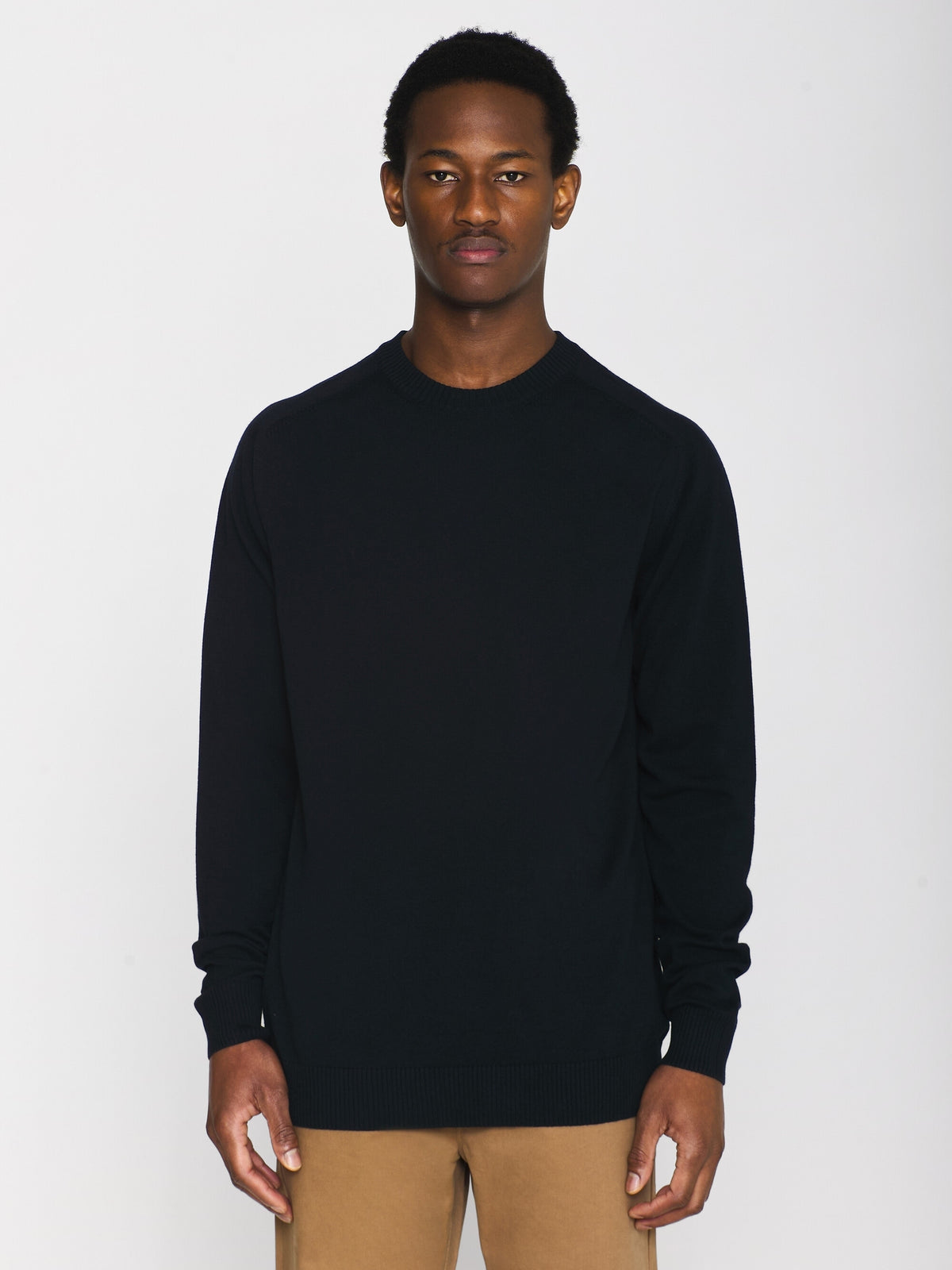 Knowledge Cotton Pullover aus Wolle blau