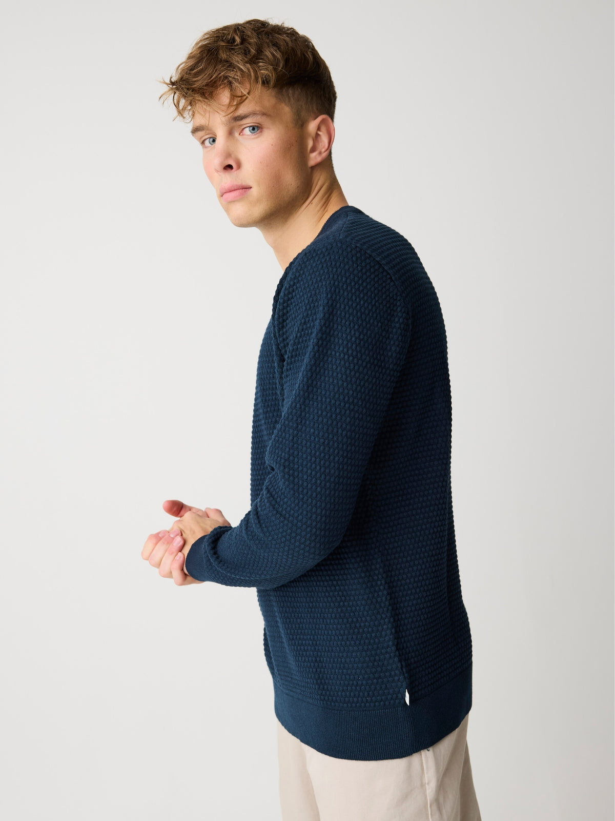 Knowledge Cotton Pullover blau/bubble