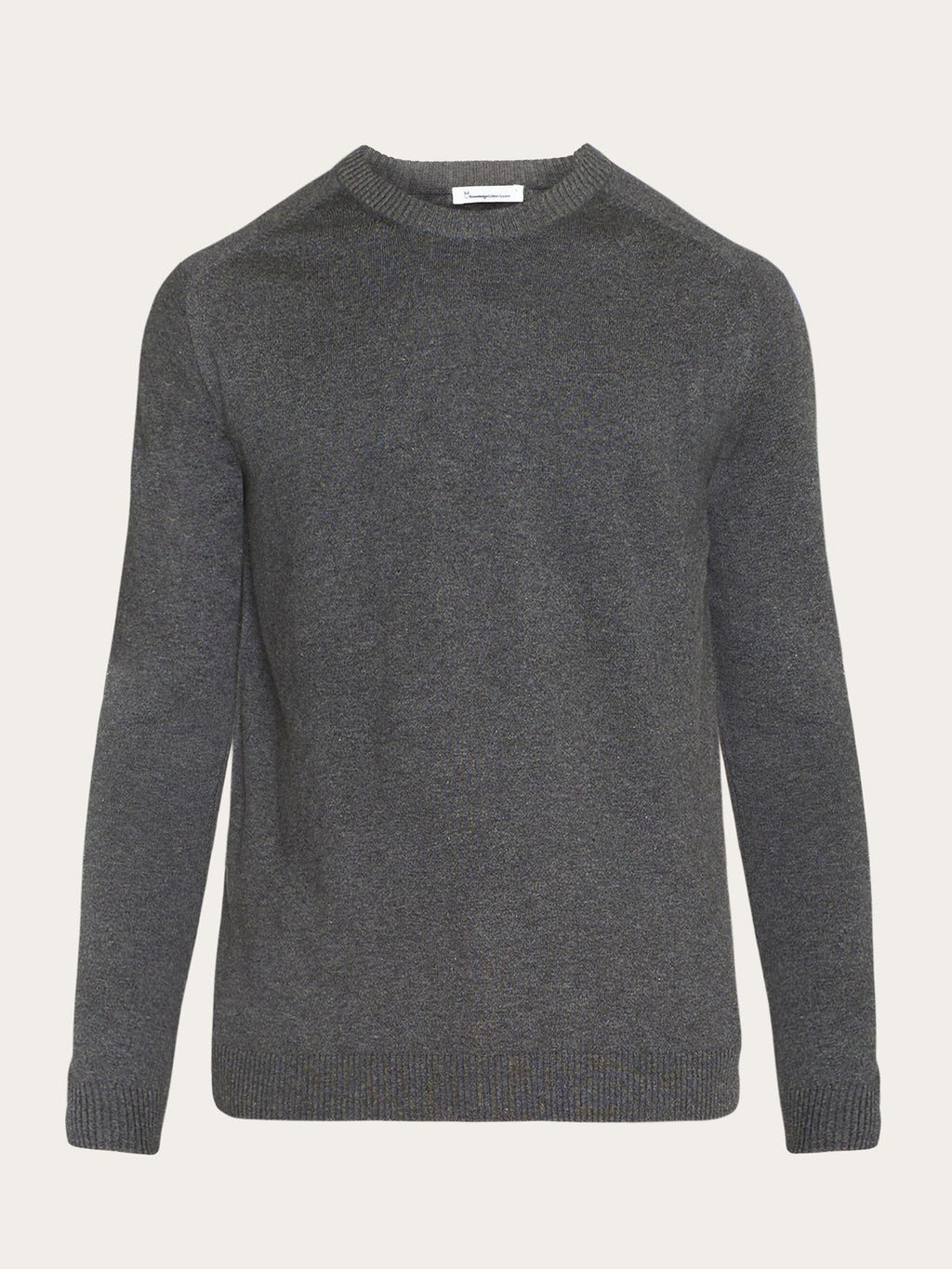 Knowledge Cotton Pullover aus Merinowolle grau