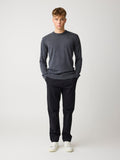 Knowledge Cotton Pullover aus Merinowolle grau