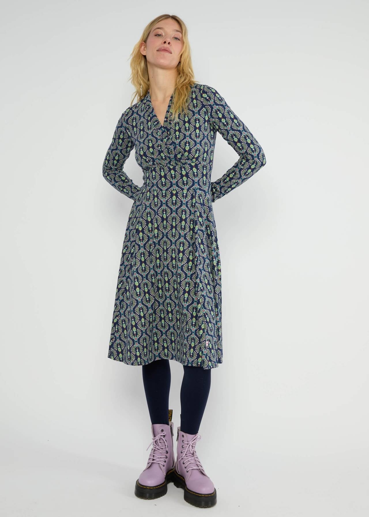 Blutsgeschwister Kleid "Shalala Tralala" blau/bunt gemustert