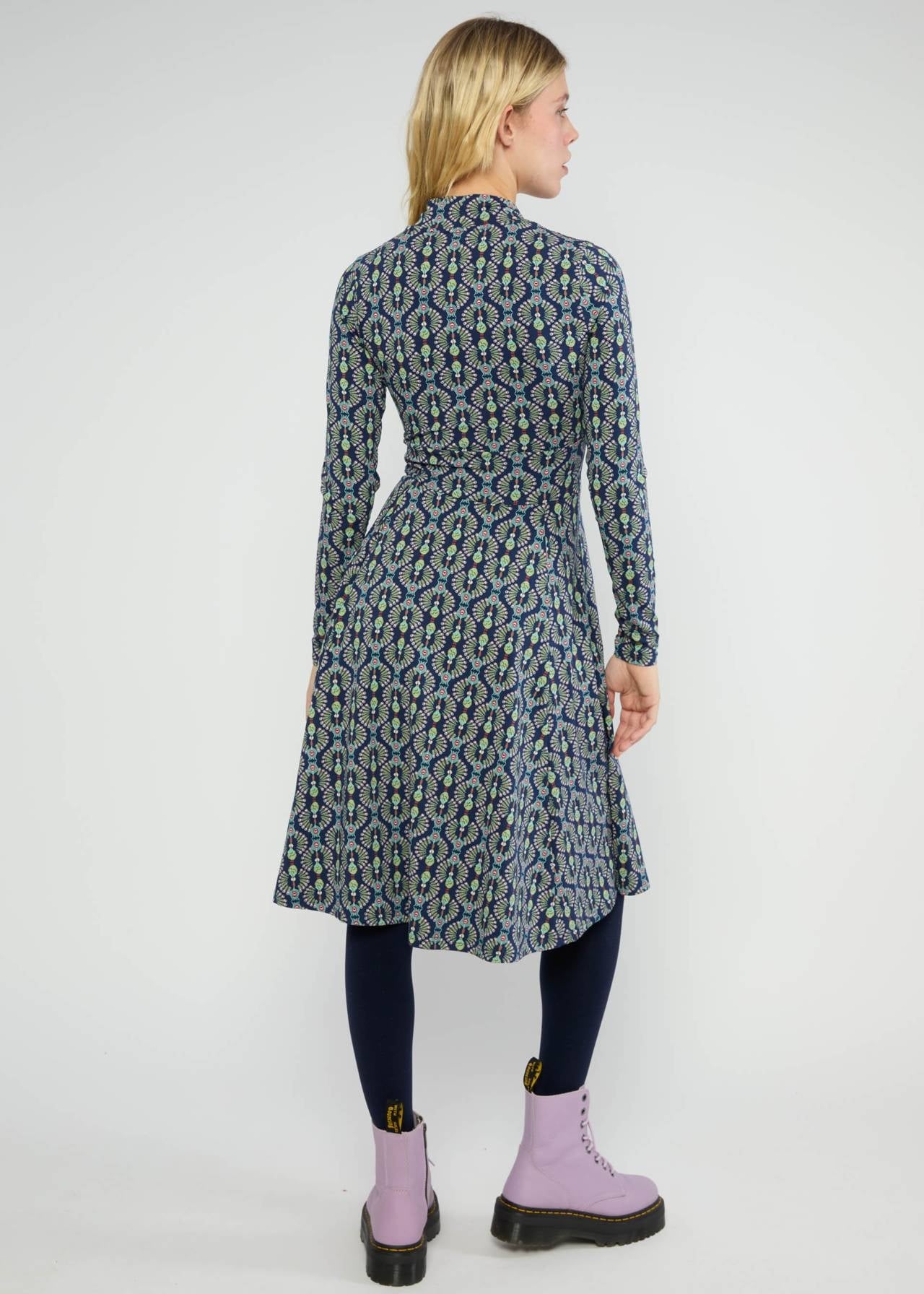 Blutsgeschwister Kleid "Shalala Tralala" blau/bunt gemustert