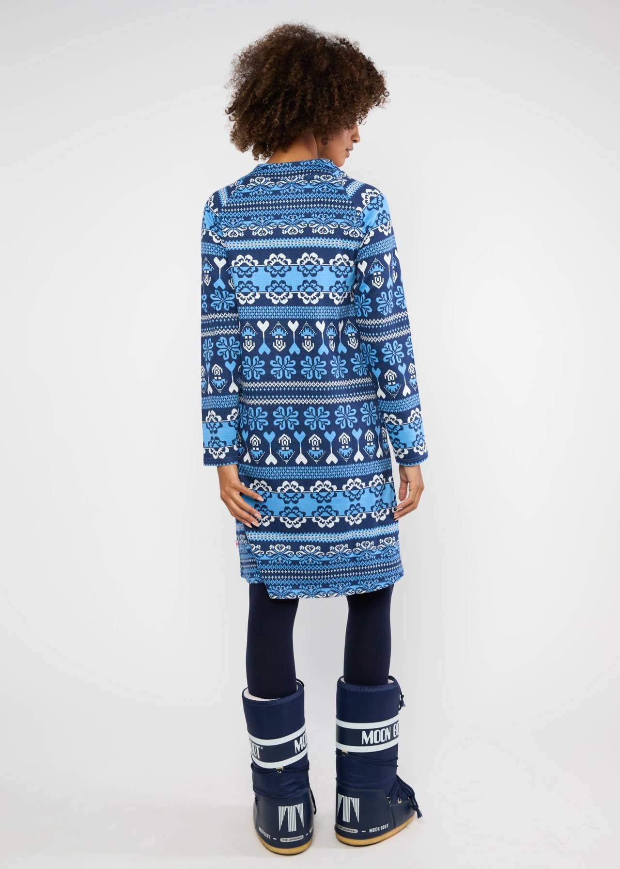 Blutsgeschwister Kleid "Oh so Oslo" blau/gemustert