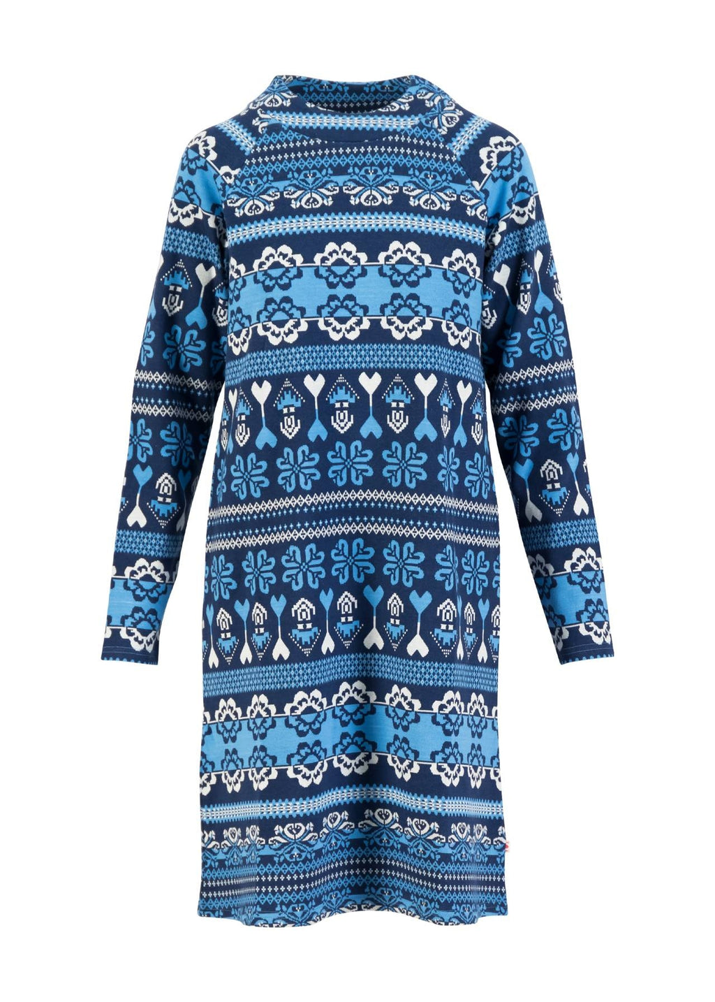 Blutsgeschwister Kleid "Oh so Oslo" blau/gemustert