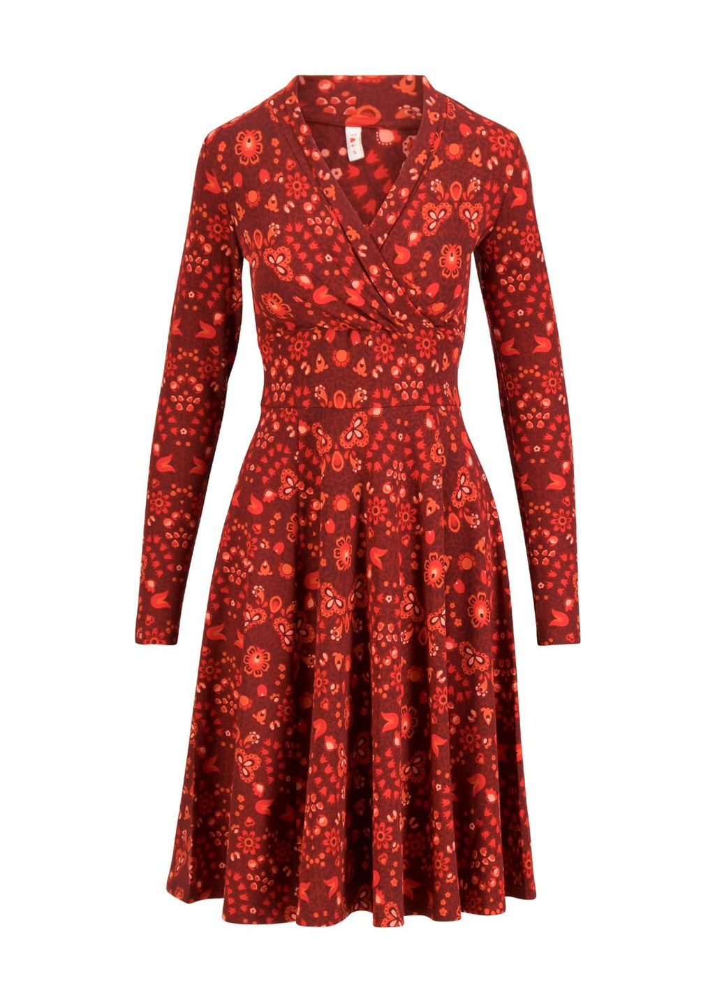 Blutsgeschwister Kleid "Shalala Tralala" rot/gemustert