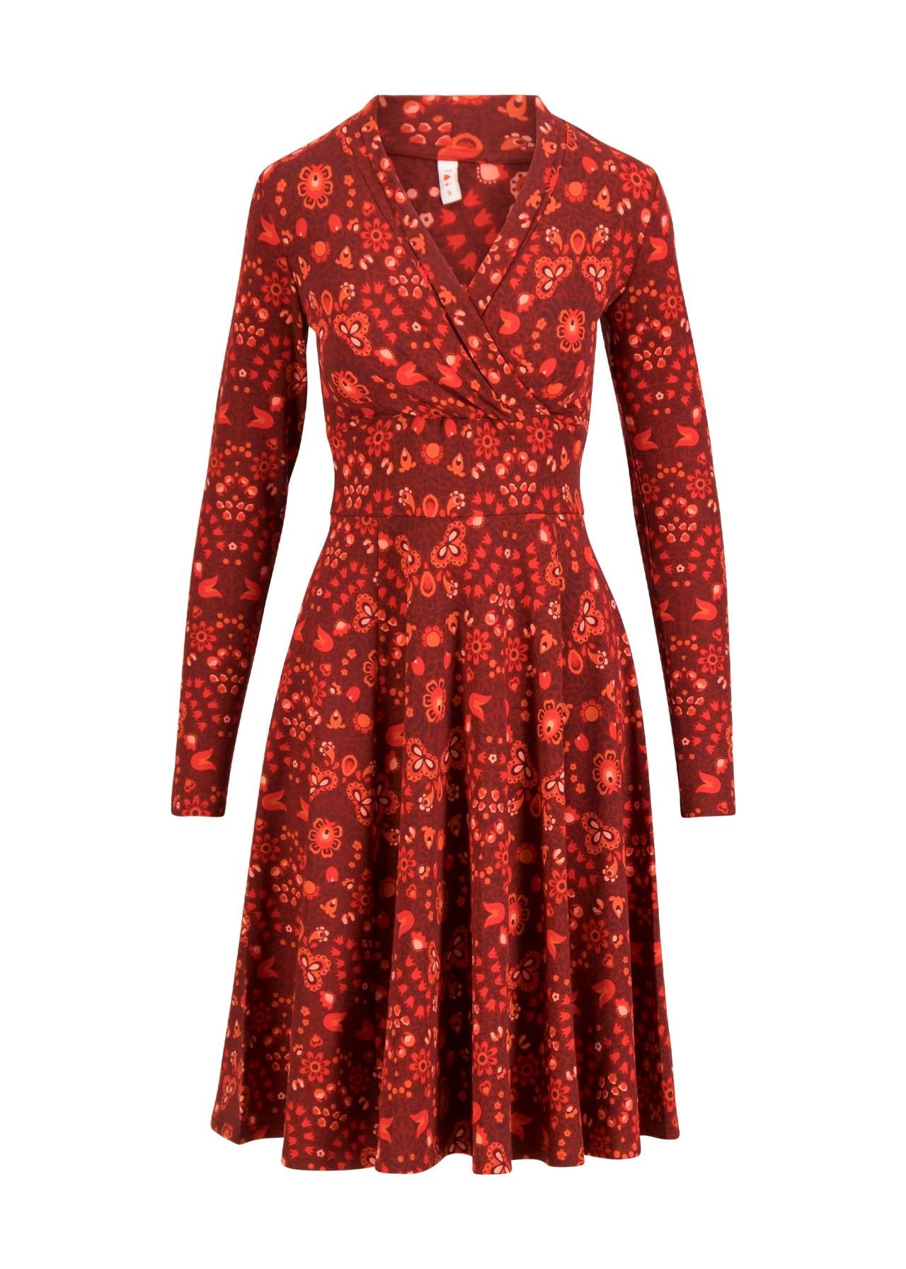 Blutsgeschwister Kleid "Shalala Tralala" rot/gemustert