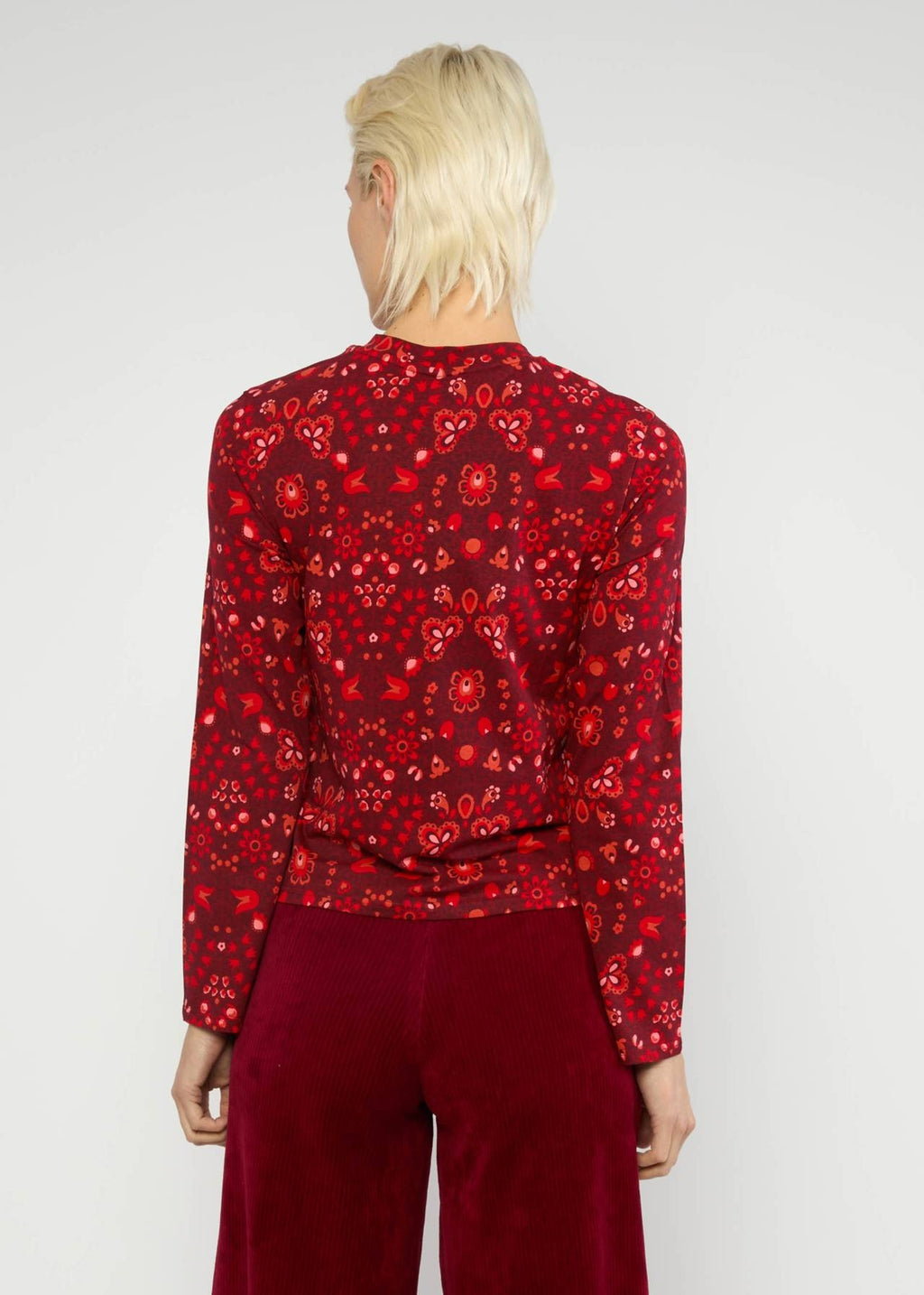 Blutsgeschwister Shirt "Radiant Rebels Crew" rot/gemustert