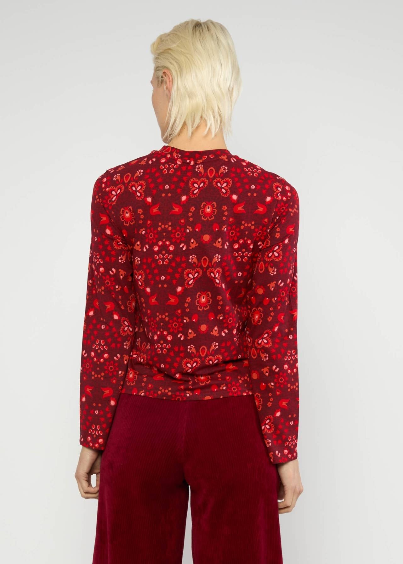 Blutsgeschwister Shirt "Radiant Rebels Crew" rot/gemustert
