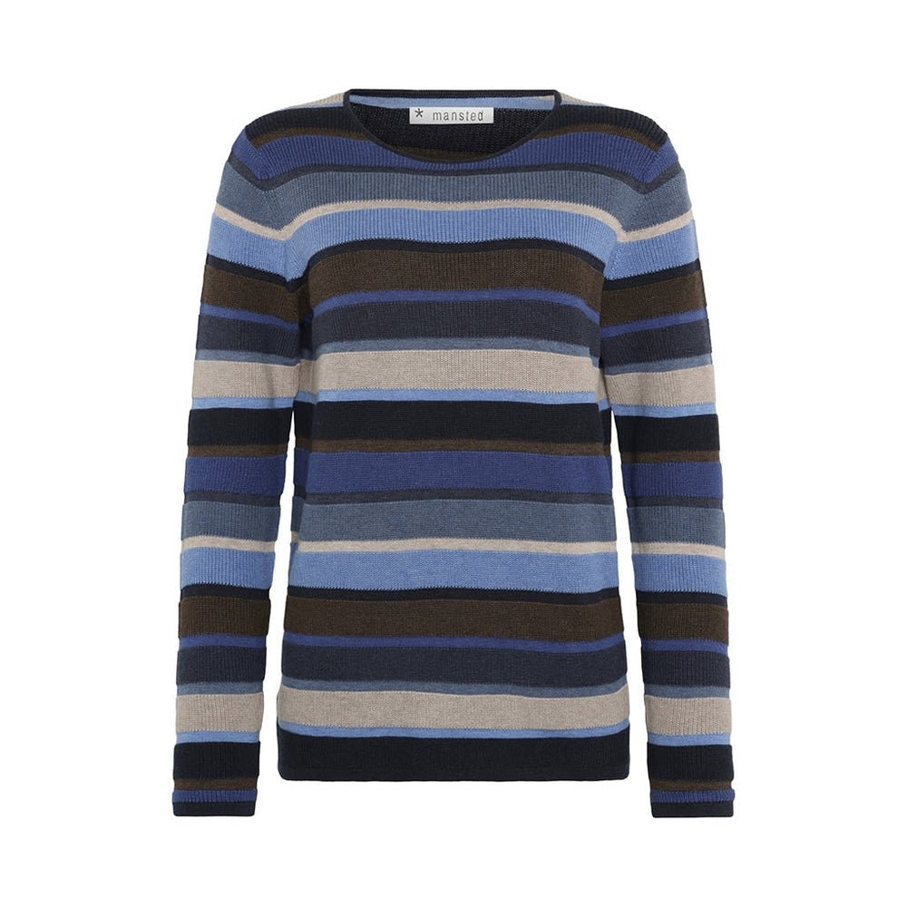 Mansted Pullover "Mathilde" blau gestreift