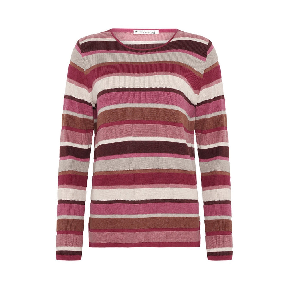 Mansted Pullover "Mathilde" beere gestreift