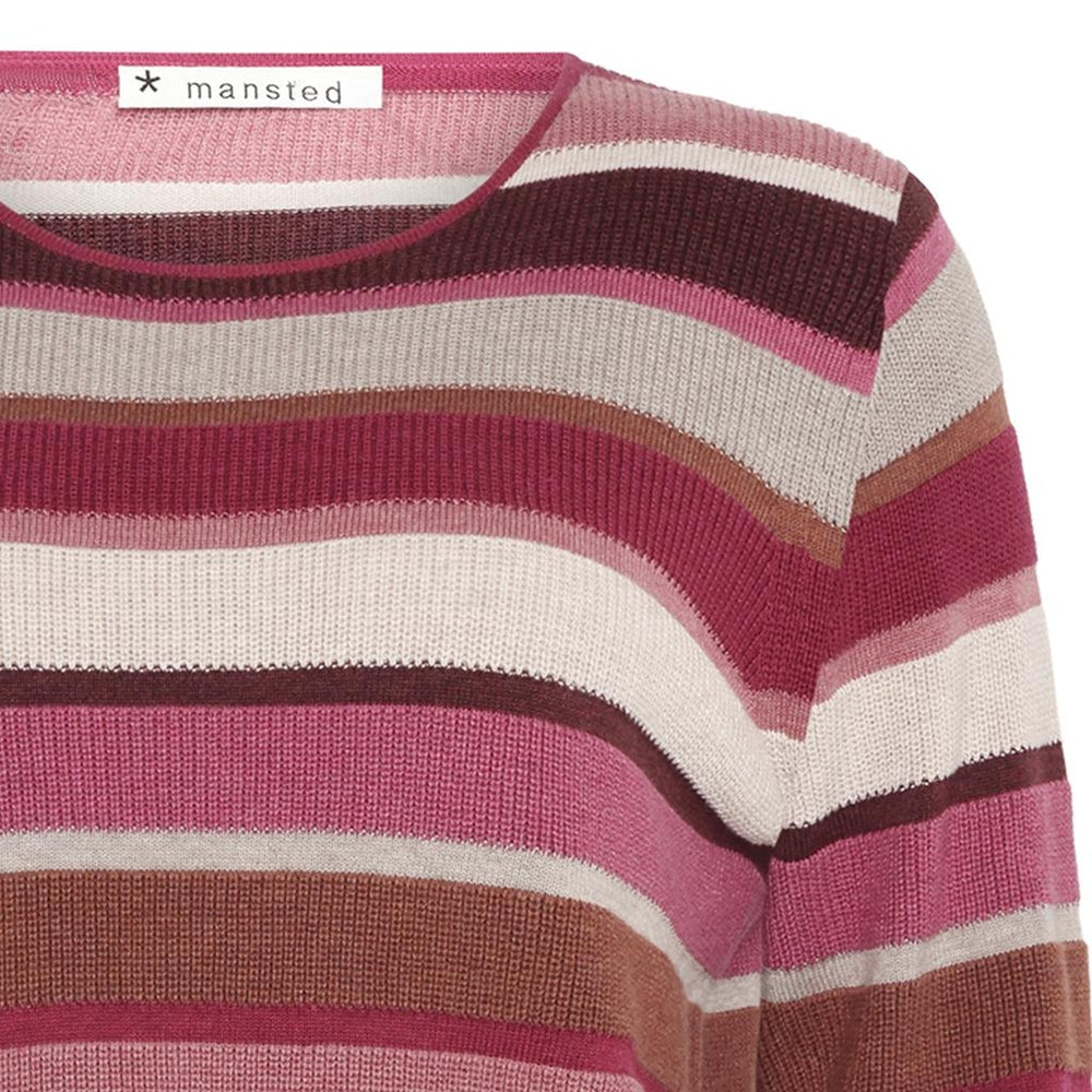 Mansted Pullover "Mathilde" beere gestreift