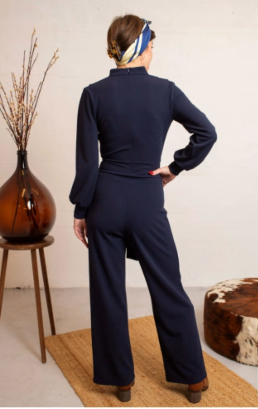 Verry Cherry Jumpsuit "Emmylou" navy
