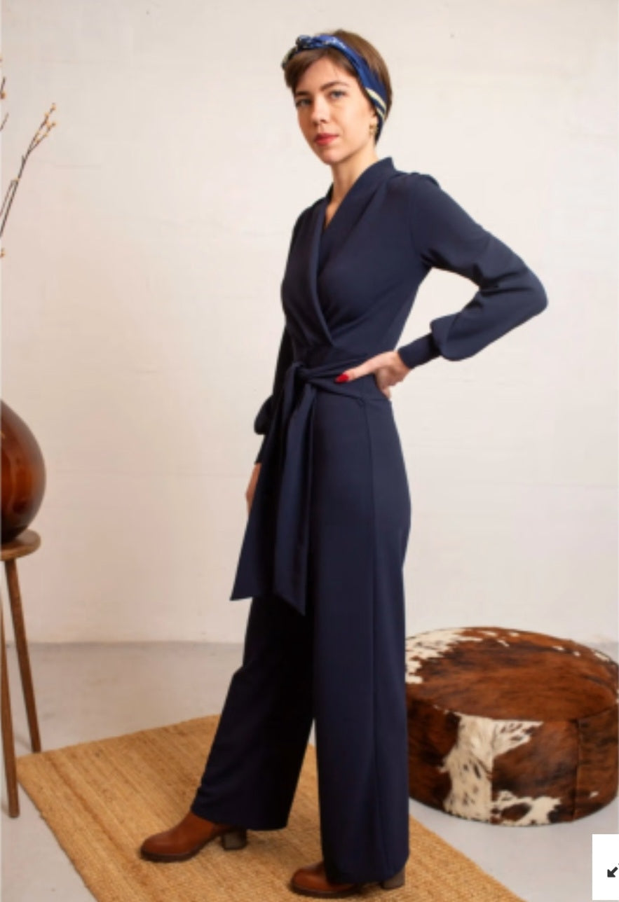 Verry Cherry Jumpsuit "Emmylou" navy