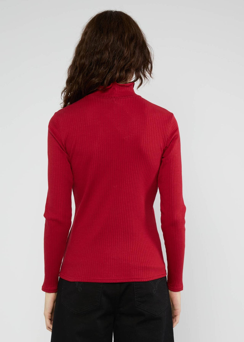 Blutsgeschwister Shirt mit Stehkragen "Female Power" rot
