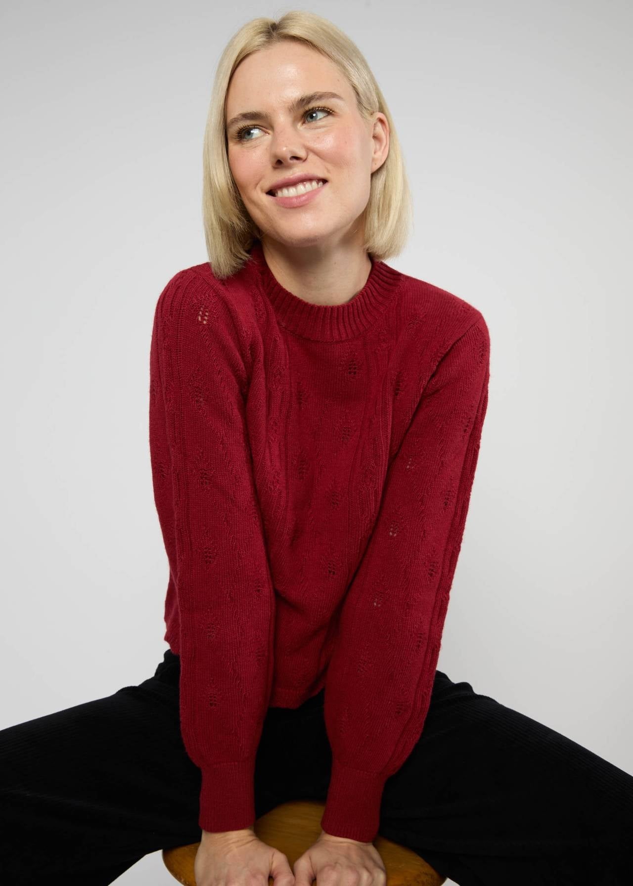 Blutsgeschwister Pullover "Fine Craft Crew" rot