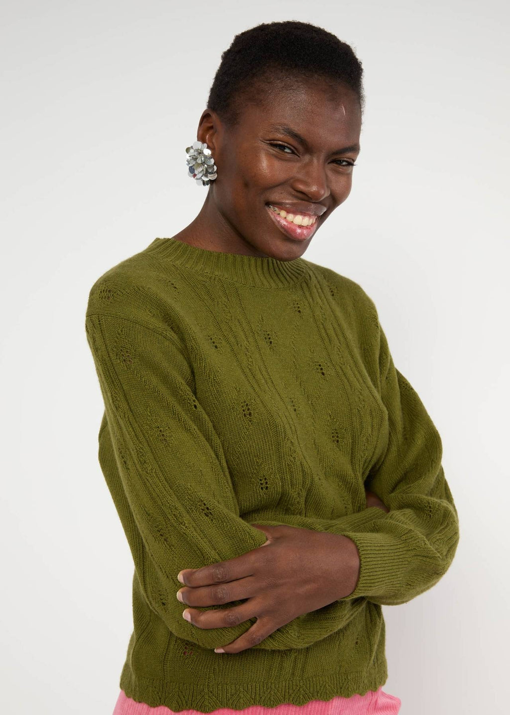 Blutsgeschwister Pullover "Fine Craft Crew" grün