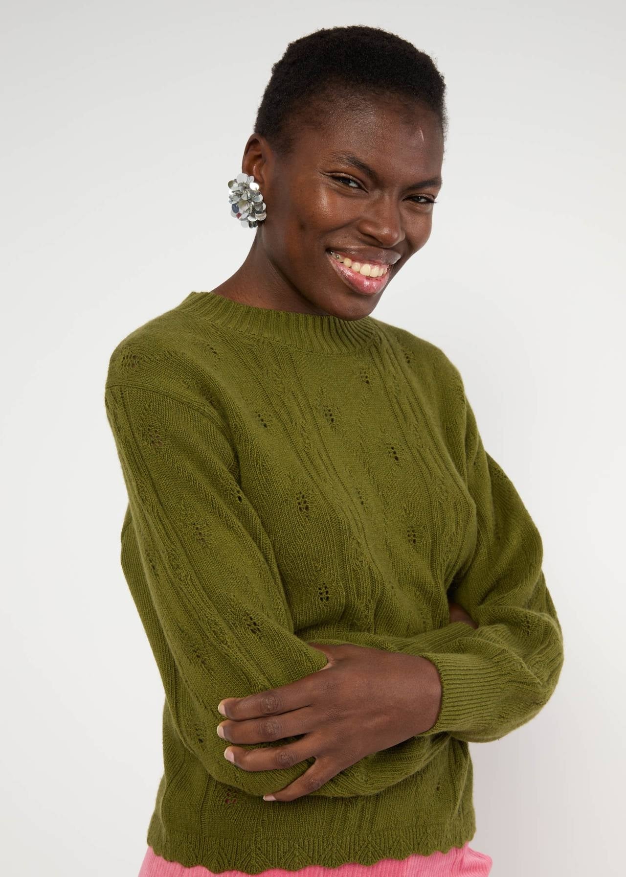 Blutsgeschwister Pullover "Fine Craft Crew" grün