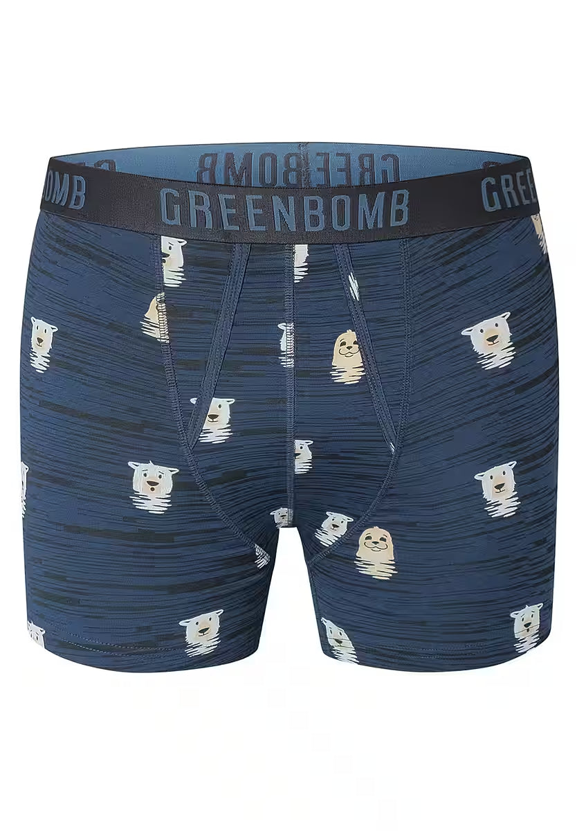 Greenbomb Boxershorts blau Eisbär