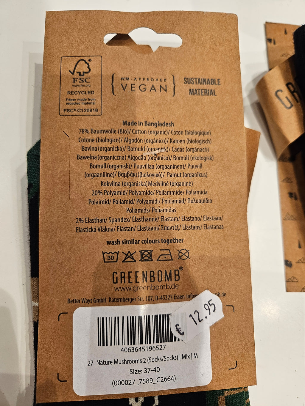 Greenbomb Socken "Herz" schwarz