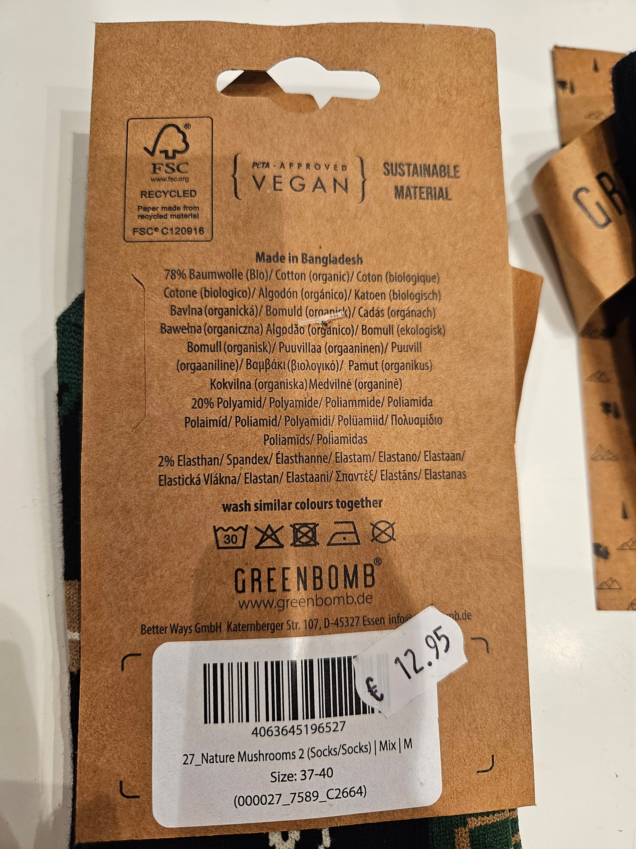 Greenbomb Socken "Herz" schwarz