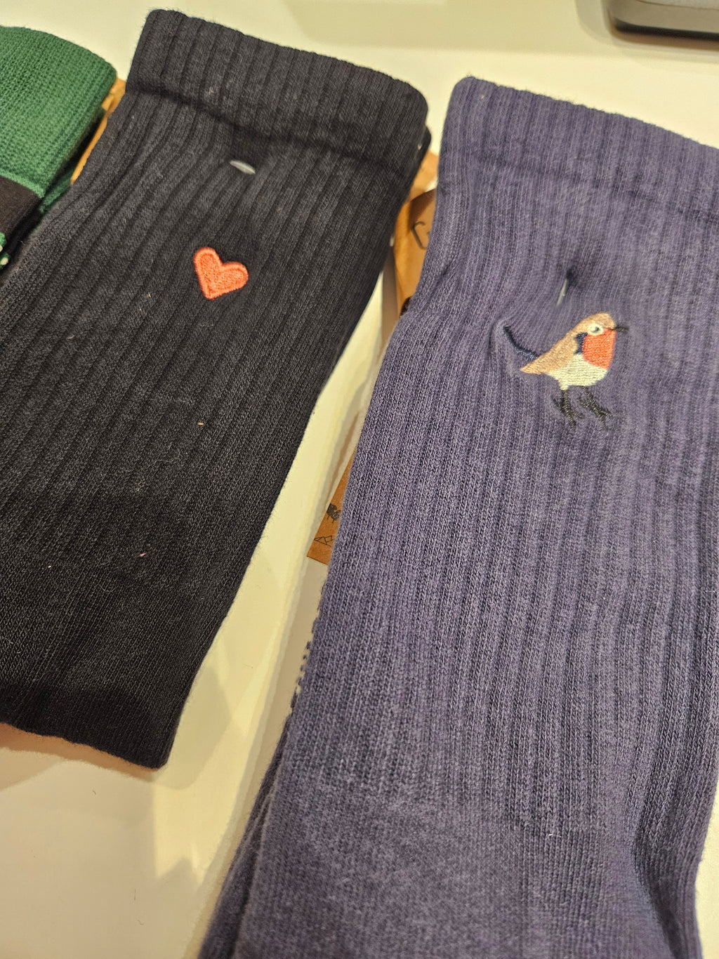 Greenbomb Socken "Vogel" blau