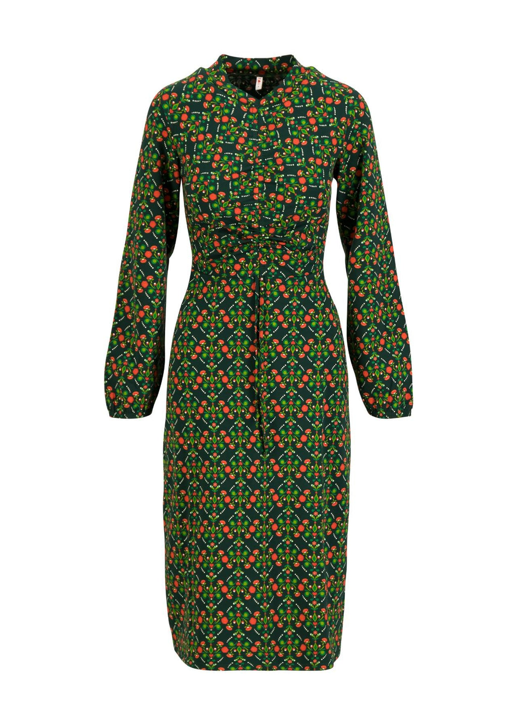 Blutsgeschwister Kleid "Good Girls Gathering" grün/gemustert
