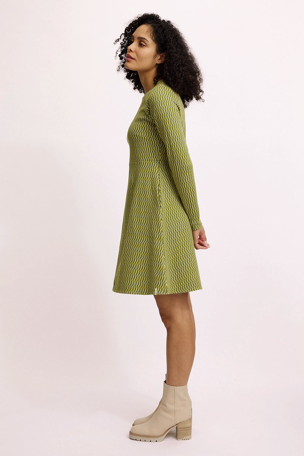Tranquillo Kleid E140 grün/gemustert