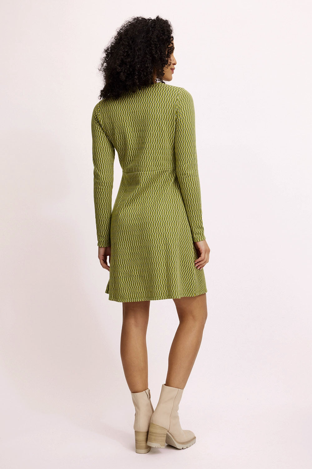 Tranquillo Kleid E140 grün/gemustert