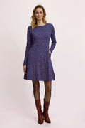 Tranquillo Kleid E140 blau/gemustert
