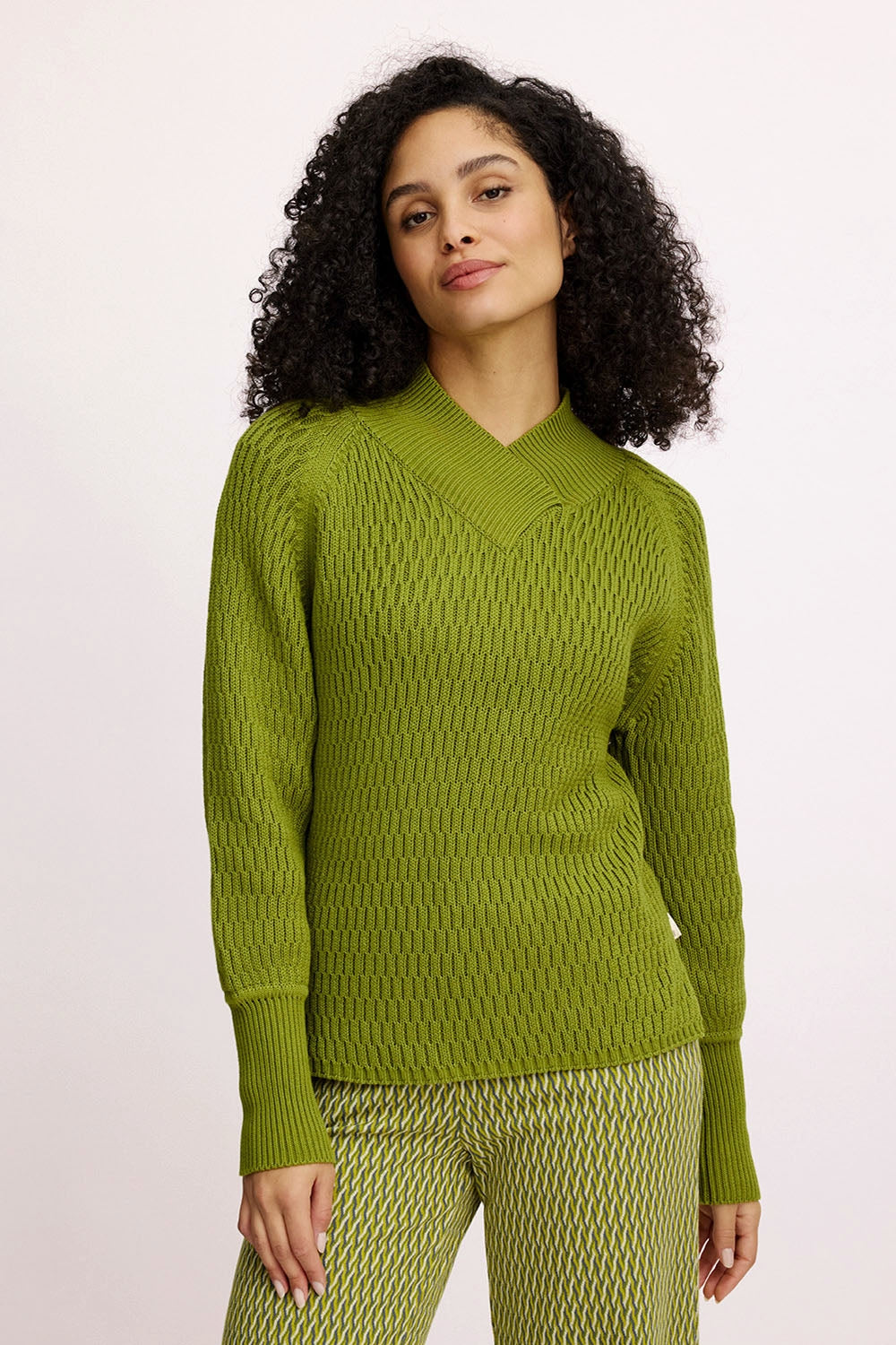 Tranquillo Pullover aus Strick C63 grün