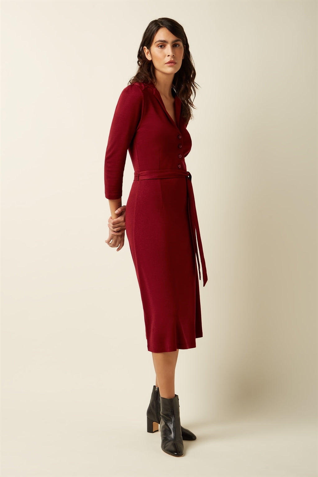King Louie Kleid "Lola" weinrot