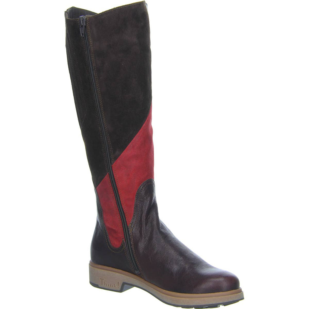 Think Stiefel "Cogita" braun/rot