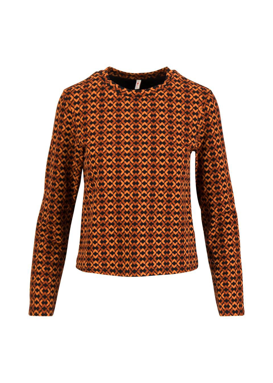 Blutsgeschwister Shirt "Radiant Rebels Crew" orange/schwarz gemustert